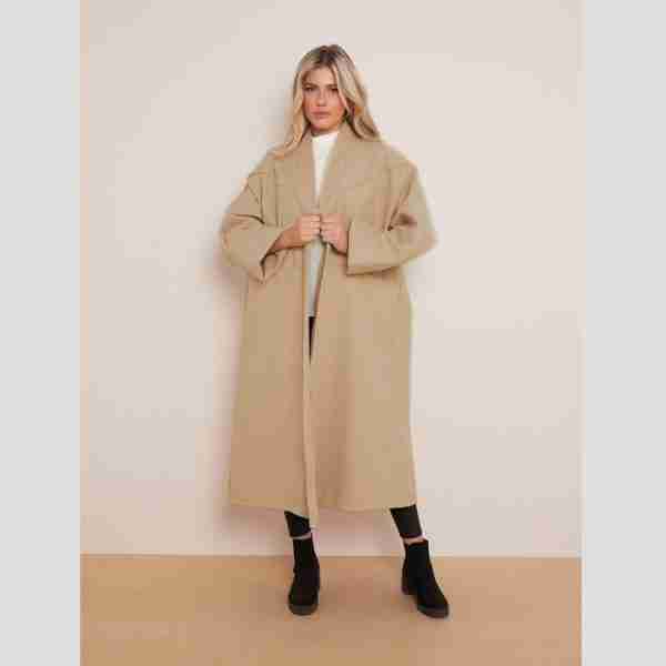 PREMIUM BOYFRIEND WOOL LOOK BATWING OVERSIZED COAT