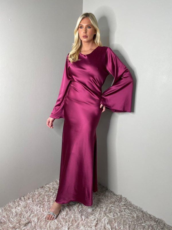 Heavy Satin Tie Back Dress - Image 3