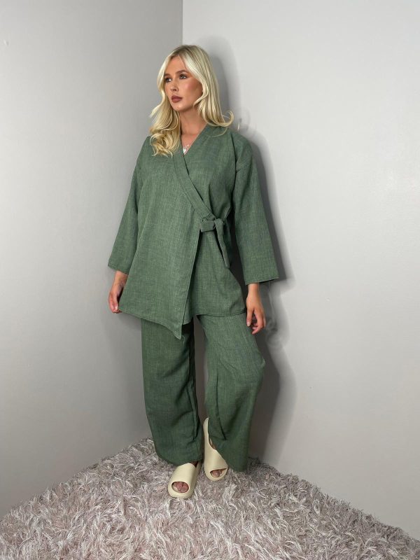 V-Neck Two Piece Co-Ord Set - Image 2