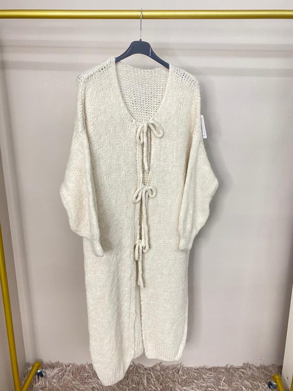 Bow Soft Feel longline Cardigan - Image 4