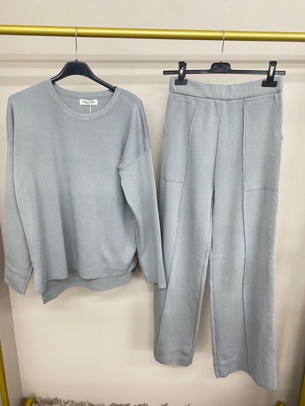 Pleated trouser with pocket two piece co-ord set